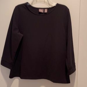 Ladies Black ribbed blouse